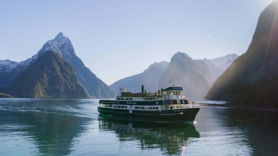 Unwind in the breathtaking beauty of Milford Sound in luxurious coach and cruise transports with plenty of photo stops and relaxing commentary!